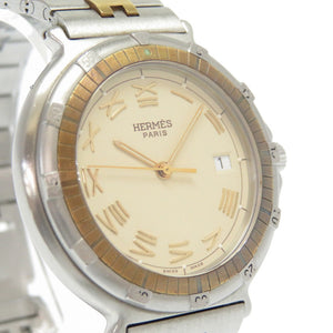 エルメス クオーツ キャプテン ニモ 腕時計 SS ベージュ 0003【中古】HERMES メンズ