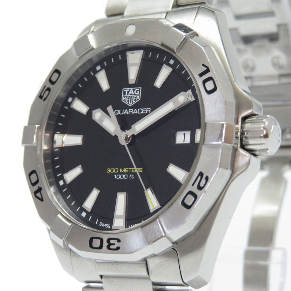 タグホイヤー アクアレーサー WBD1110 クオーツ 腕時計 SS ブラック 黒文字盤 0006【中古】TAG HEUER メンズ
