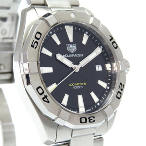 タグホイヤー アクアレーサー WBD1110 クオーツ 腕時計 SS ブラック 黒文字盤 0006【中古】TAG HEUER メンズ