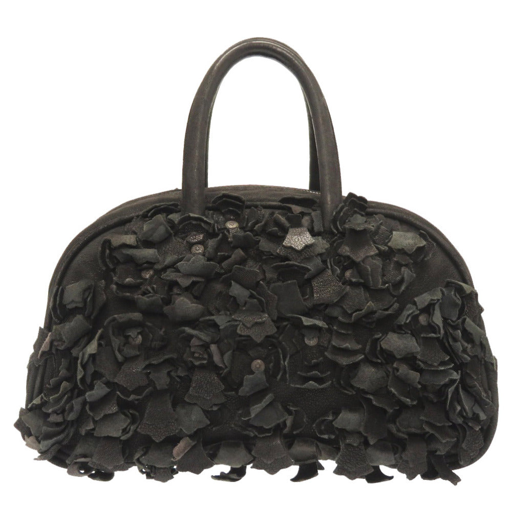 クロムハーツ セメタリークロス フリンジ ジムバッグ デストロイレザー ブラック 黒 0030【中古】CHROME HEARTS