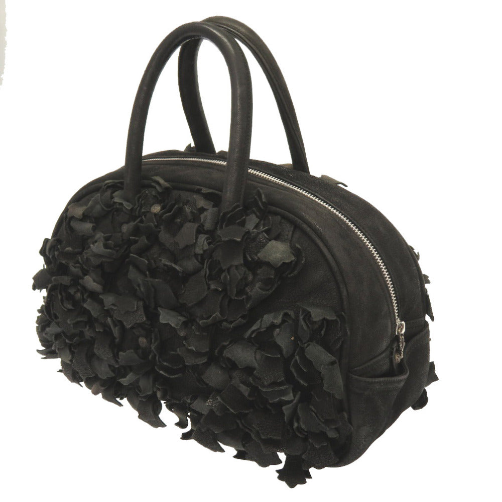 クロムハーツ セメタリークロス フリンジ ジムバッグ デストロイレザー ブラック 黒 0030【中古】CHROME HEARTS