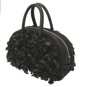 クロムハーツ セメタリークロス フリンジ ジムバッグ デストロイレザー ブラック 黒 0030【中古】CHROME HEARTS