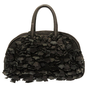 クロムハーツ セメタリークロス フリンジ ジムバッグ デストロイレザー ブラック 黒 0030【中古】CHROME HEARTS