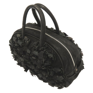 クロムハーツ セメタリークロス フリンジ ジムバッグ デストロイレザー ブラック 黒 0030【中古】CHROME HEARTS