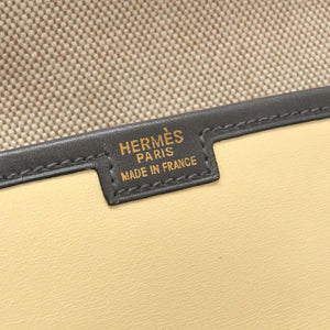 新品同様 エルメス ジジェPM ボックスカーフ ベージュ トリコカラー □D刻印 クラッチバッグ バッグ 0050 【中古】 HERMES