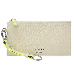 新品同様 ブルガリ × フラグメント フォン & カードケース 藤原ヒロシ カードケース レザー ネオンイエロー 0055 【中古】 BVLGARI × FRGMT