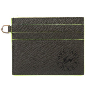 新品同様 ブルガリ × フラグメント フォン & カードケース 藤原ヒロシ カードケース レザー ネオンイエロー 0055 【中古】 BVLGARI × FRGMT