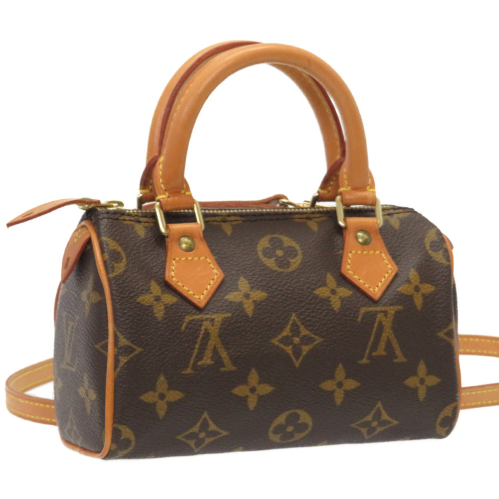 美品 ルイヴィトン モノグラム ミニスピーディ 2WAY ショルダー ハンドバッグ ストラップ付 LV 0065【中古】LOUIS VUITTON
