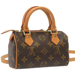 美品 ルイヴィトン モノグラム ミニスピーディ 2WAY ショルダー ハンドバッグ ストラップ付 LV 0065【中古】LOUIS VUITTON