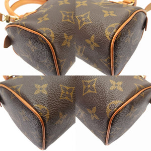 美品 ルイヴィトン モノグラム ミニスピーディ 2WAY ショルダー ハンドバッグ ストラップ付 LV 0065【中古】LOUIS VUITTON