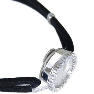 美品 オメガ バックワインダー ダイヤベゼル K18WG カットガラス アンティーク 腕時計 ホワイトゴールド 0024【中古】OMEGA レディース