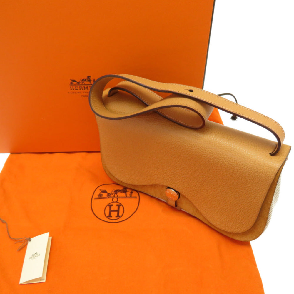 新品同様 エルメス サック コロラドPM トワルアッシュ/ヴァッシュリエジェ ナチュラル □I刻印 ショルダーバッグ 0040【中古】HERMES