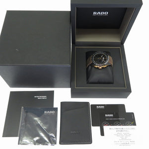 美品 ラドー ハイパークローム クロノグラフ リミテッドエディション 650.0168.3.001 自動巻き 腕時計 セラミック/SS/CuSn8 ブラック 黒文字盤 0042【中古】RADO メンズ