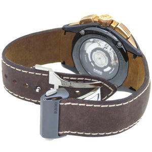 美品 ラドー ハイパークローム クロノグラフ リミテッドエディション 650.0168.3.001 自動巻き 腕時計 セラミック/SS/CuSn8 ブラック 黒文字盤 0042【中古】RADO メンズ