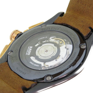 美品 ラドー ハイパークローム クロノグラフ リミテッドエディション 650.0168.3.001 自動巻き 腕時計 セラミック/SS/CuSn8 ブラック 黒文字盤 0042【中古】RADO メンズ