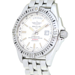 ブライトリング ギャラクティック44 自動巻き 腕時計 SS シルバー文字盤 オートマ 0044【中古】BREITLING メンズ