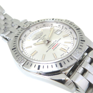 ブライトリング ギャラクティック44 自動巻き 腕時計 SS シルバー文字盤 オートマ 0044【中古】BREITLING メンズ