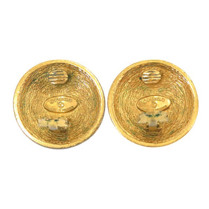 美品 シャネル ヴィンテージ ココマーク マトラッセ ゴールド イヤリング アクセサリー 0049 【中古】 CHANEL