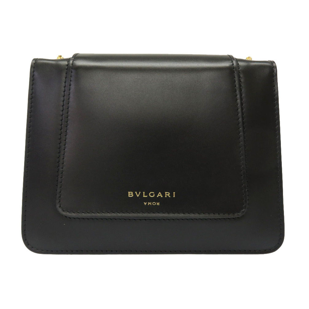 未使用 ブルガリ × アレキサンダーワン レザー ブラック ゴールド金具 ショルダーバッグ バッグ 黒 0035 【中古】 BVLGARI