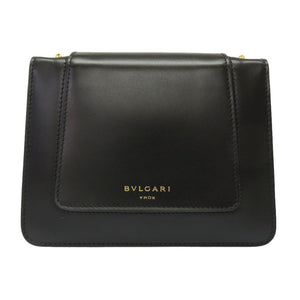 未使用 ブルガリ × アレキサンダーワン レザー ブラック ゴールド金具 ショルダーバッグ バッグ 黒 0035 【中古】 BVLGARI