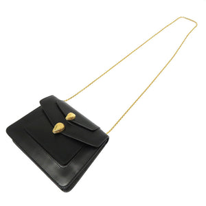 未使用 ブルガリ × アレキサンダーワン レザー ブラック ゴールド金具 ショルダーバッグ バッグ 黒 0035 【中古】 BVLGARI