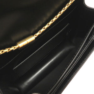 未使用 ブルガリ × アレキサンダーワン レザー ブラック ゴールド金具 ショルダーバッグ バッグ 黒 0035 【中古】 BVLGARI