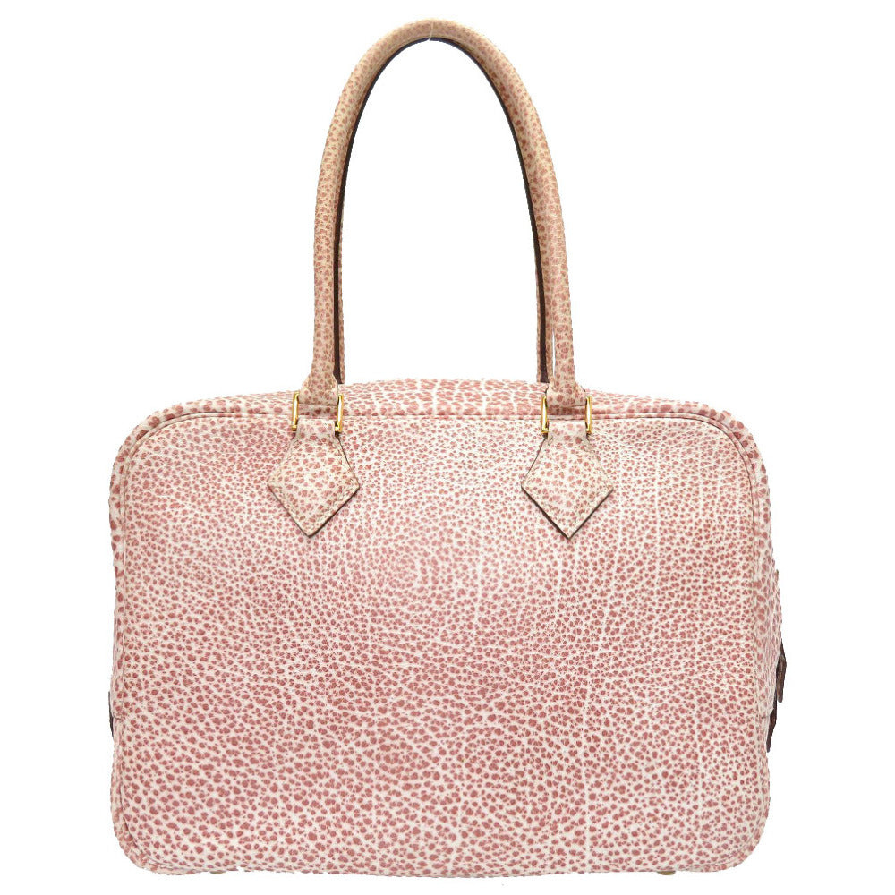 エルメス プリュム28 ダルメシアン レッド ゴールド金具 □E刻印 ハンドバッグ バッグ 赤 0025 【中古】 HERMES