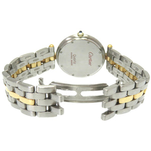 美品 カルティエ パンテール ラウンド 1ロウ クオーツ 腕時計 K18YG/SS アイボリー文字盤 0065【中古】CARTIER レディース