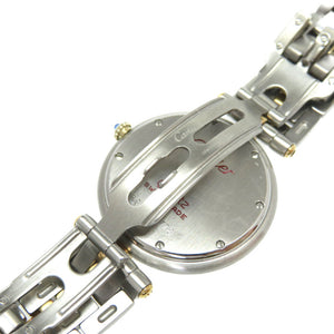 美品 カルティエ パンテール ラウンド 1ロウ クオーツ 腕時計 K18YG/SS アイボリー文字盤 0065【中古】CARTIER レディース