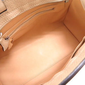 モワナ ポリーヌ ポーリーヌ レザー ベージュ ハンドバッグ バッグ 0070 【中古】 MOYNAT