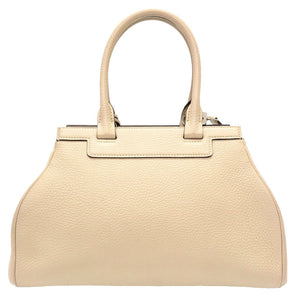 美品 モワナ ポリーヌ / ポーチーヌ レザー ベージュ ハンドバッグ バッグ 0070 【中古】 MOYNAT