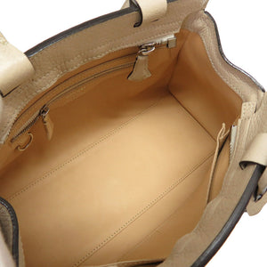 美品 モワナ ポリーヌ / ポーチーヌ レザー ベージュ ハンドバッグ バッグ 0070 【中古】 MOYNAT