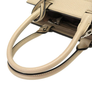 美品 モワナ ポリーヌ / ポーチーヌ レザー ベージュ ハンドバッグ バッグ 0070 【中古】 MOYNAT