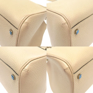 美品 モワナ ポリーヌ / ポーチーヌ レザー ベージュ ハンドバッグ バッグ 0070 【中古】 MOYNAT