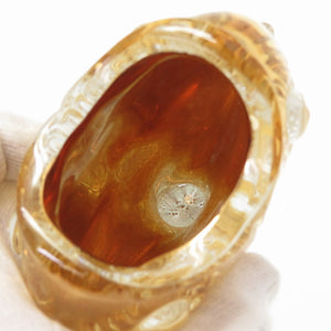 新品同様 バカラ 双魚 魚 花瓶 ガラス ゴールド オブジェ  0073 【中古】 Baccarat