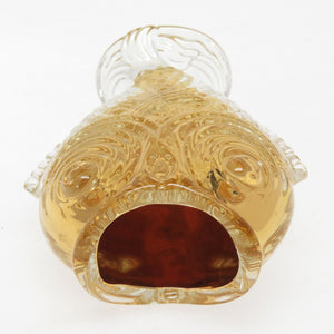新品同様 バカラ 双魚 魚 花瓶 ガラス ゴールド オブジェ  0073 【中古】 Baccarat