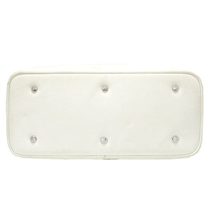 クロムハーツ スラウチー BSフレア レザー ハンドバッグ シルバー925 ホワイト 白 0078【中古】CHROME HEARTS メンズ