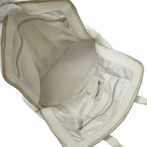 クロムハーツ スラウチー BSフレア レザー ハンドバッグ シルバー925 ホワイト 白 0078【中古】CHROME HEARTS メンズ