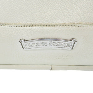 クロムハーツ スラウチー BSフレア レザー ハンドバッグ シルバー925 ホワイト 白 0078【中古】CHROME HEARTS メンズ