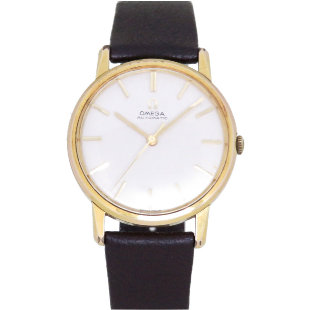 オメガ アンティーク 自動巻き 腕時計 アイボリー文字盤 ヴィンテージ 0010【中古】OMEGA メンズ