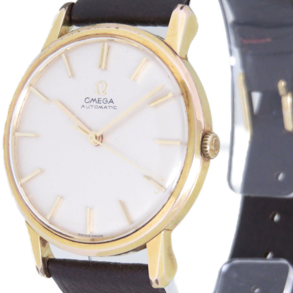 オメガ アンティーク 自動巻き 腕時計 アイボリー文字盤 ヴィンテージ 0010【中古】OMEGA メンズ