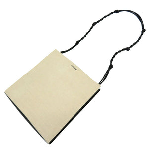 新品同様 ジルサンダー キャンバス レザー ホワイト ブラック JSPQ850172 WQB73005N ショルダーバッグ バッグ 白 黒 0023 【中古】 JIL SANDER