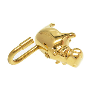 美品 エルメス ANNEE DES FLEUVES カバ バッグチャーム カデナ キーホルダー ゴールド アクセサリー 0034【中古】HERMES
