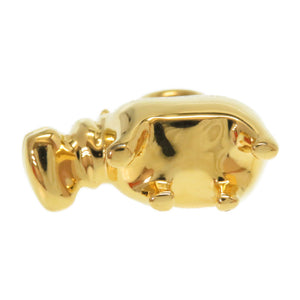 美品 エルメス ANNEE DES FLEUVES カバ バッグチャーム カデナ キーホルダー ゴールド アクセサリー 0034【中古】HERMES