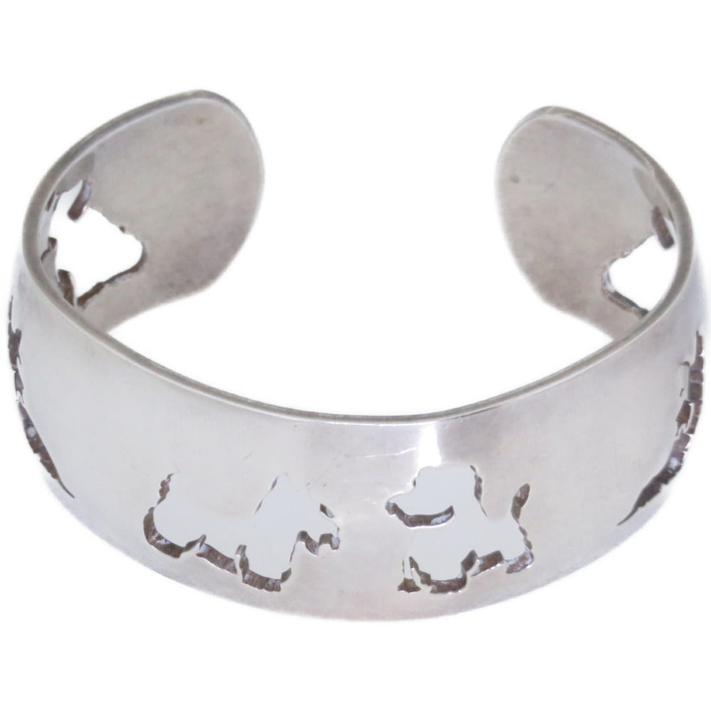 エルメス シルバー バングル ドッグ 犬モチーフ シルバー925 アクセサリー 0060【中古】HERMES