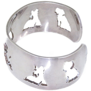 エルメス シルバー バングル ドッグ 犬モチーフ シルバー925 アクセサリー 0060【中古】HERMES