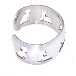 エルメス シルバー バングル ドッグ 犬モチーフ シルバー925 アクセサリー 0060【中古】HERMES