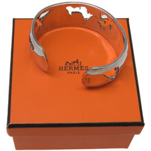 エルメス シルバー バングル ドッグ 犬モチーフ シルバー925 アクセサリー 0060【中古】HERMES