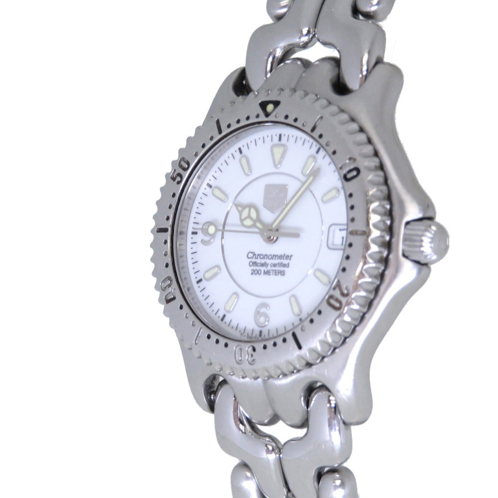 タグホイヤー セルシリーズ クロノメーター WG5113-P0 自動巻き 腕時計 SS ホワイト 白文字盤 0067【中古】TAG HEUER メンズ