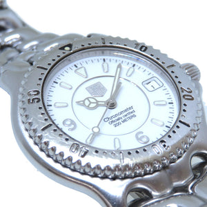 タグホイヤー セルシリーズ クロノメーター WG5113-P0 自動巻き 腕時計 SS ホワイト 白文字盤 0067【中古】TAG HEUER メンズ